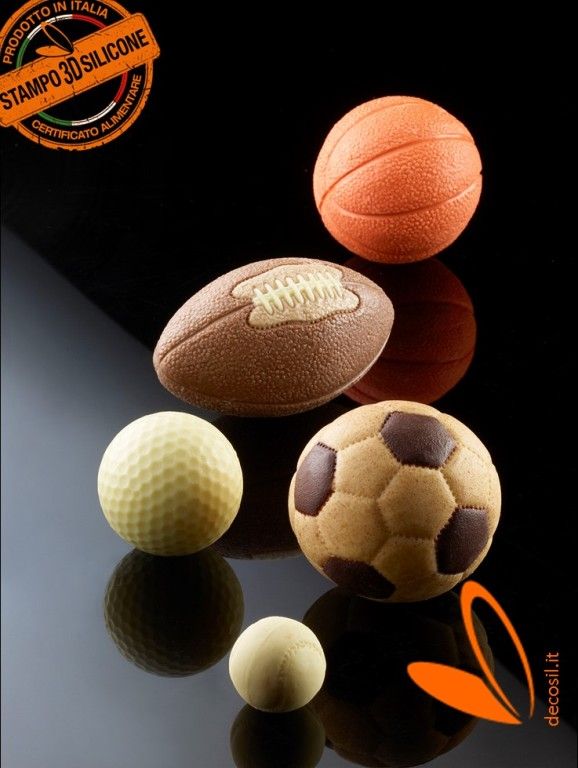 STAMPO/STAMPINO in SILICONE PALLONE CALCIO da 2,3cm PER FIMO GESSO PASTA  DI ZUCCHERO